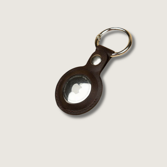 Premium Leather AirTag Holder - Black - Orlando