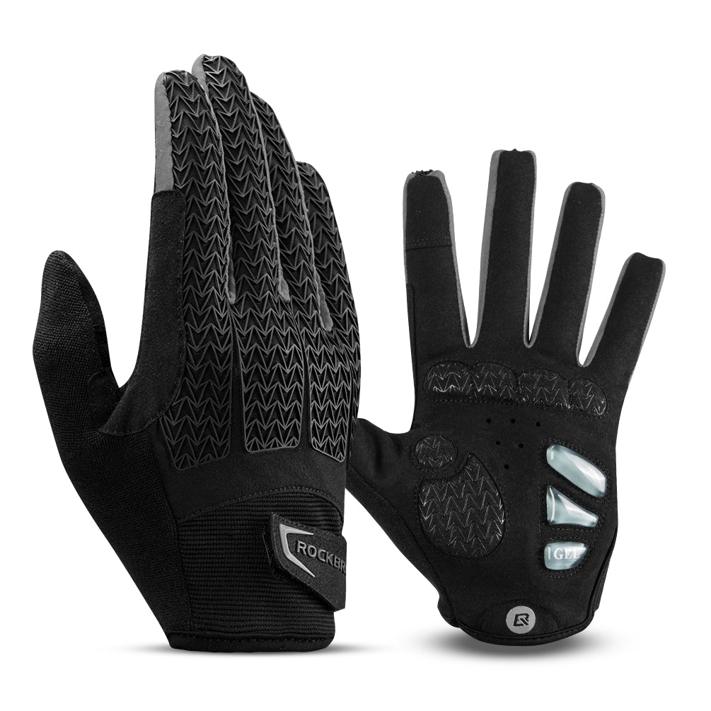 Cycling Gloves Full Finger with Gel Padded Shock Absorbing