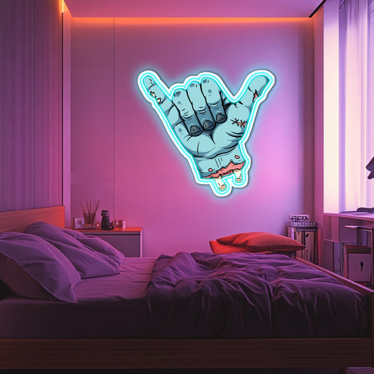 UV Printed Scary Call Neon Wall Art- LV00656