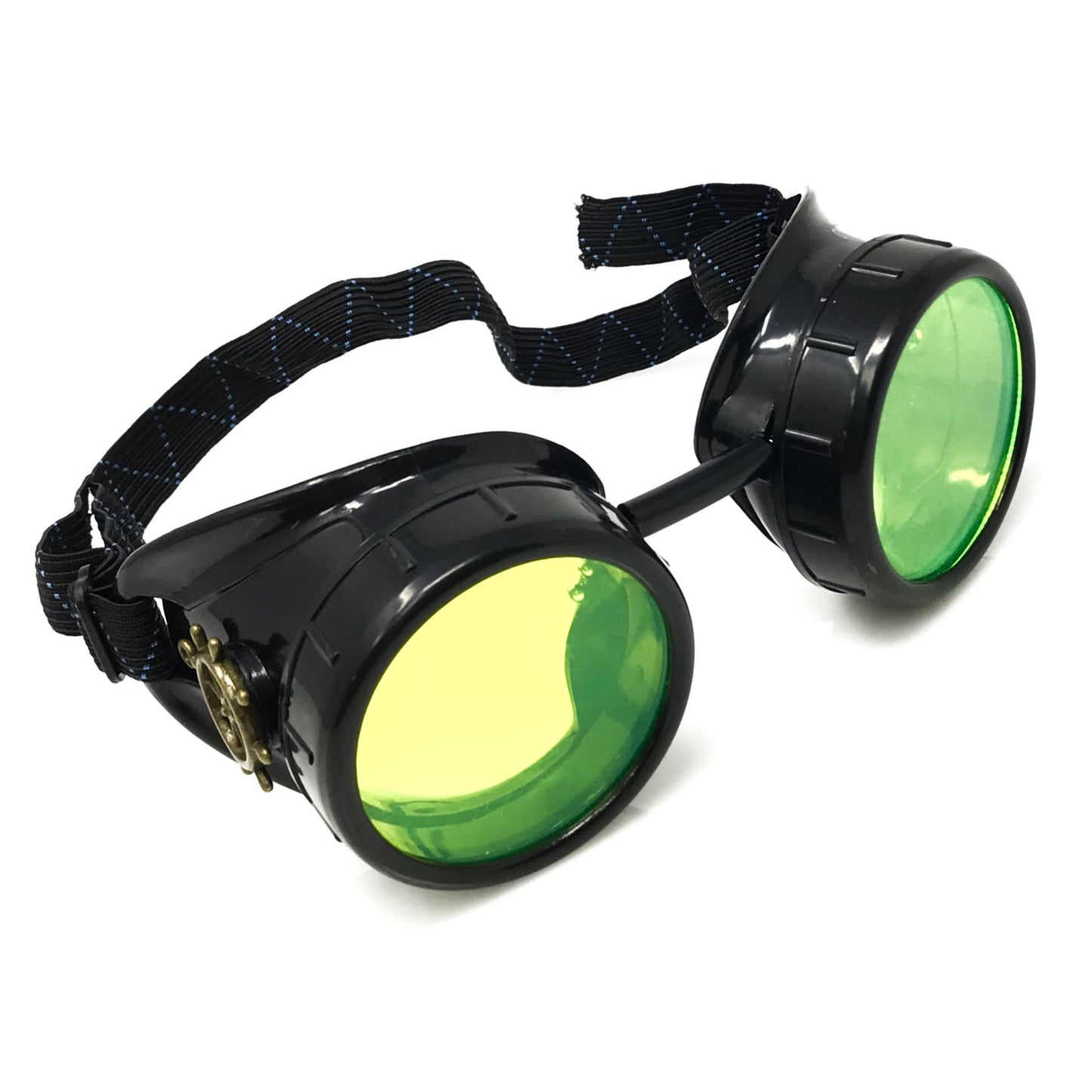 Steampunk Mad scientist goggles UV glow neon rave lenses