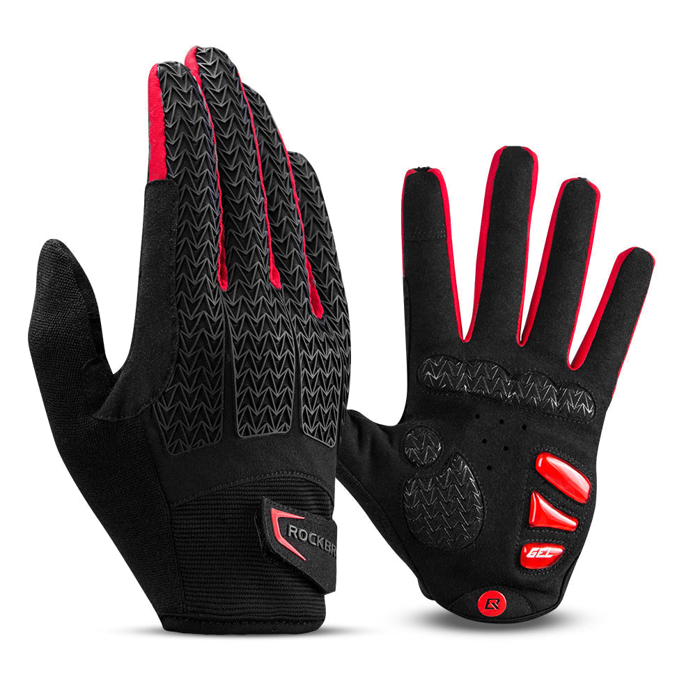 Cycling Gloves Full Finger with Gel Padded Shock Absorbing