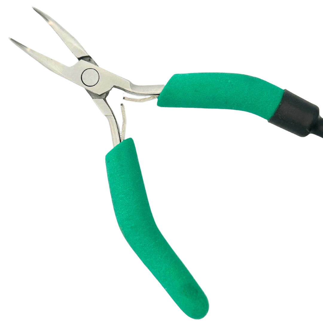 Grounded Bent Nose Pliers for Permanent Jewelry