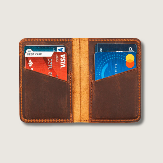 Classic Leather Cardholder Wallet - Warm Brown - Berkeley