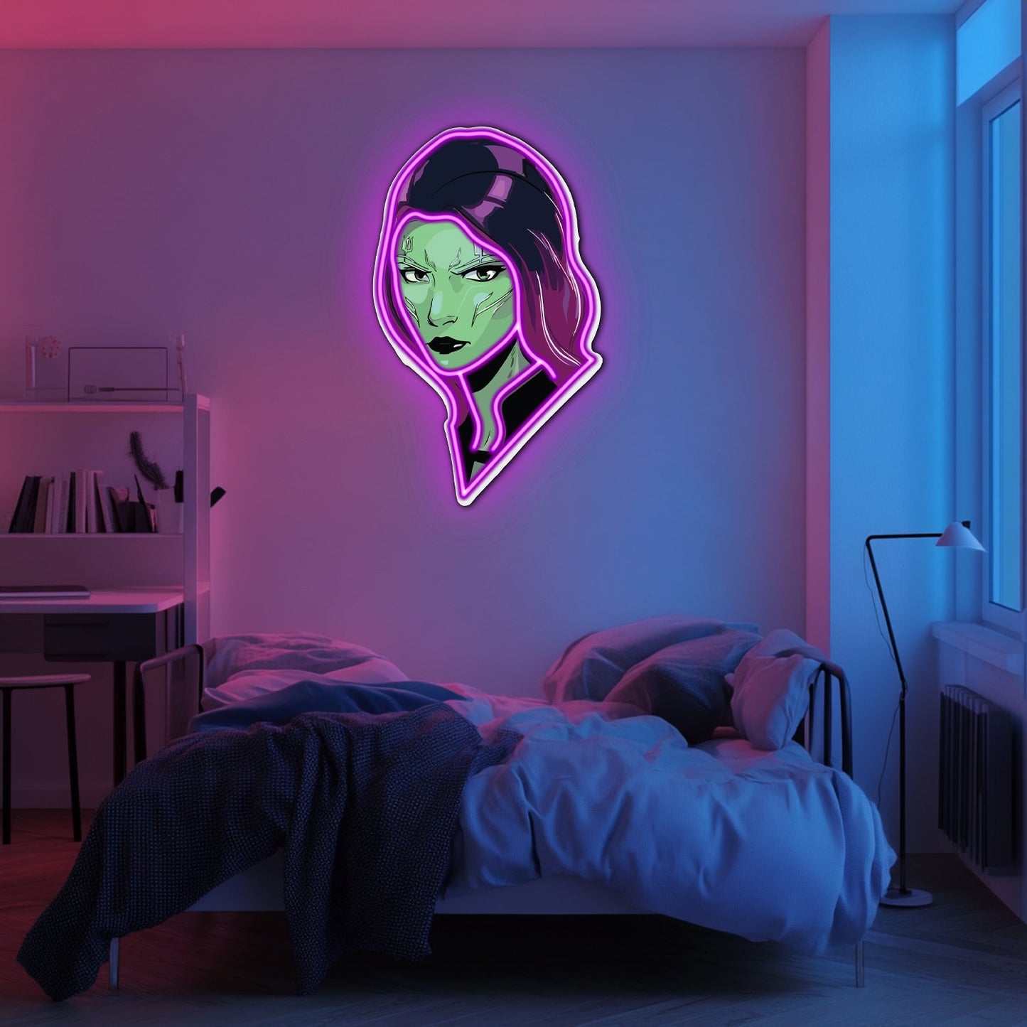 UV Printed Woman Neon Wall Art- LV0042