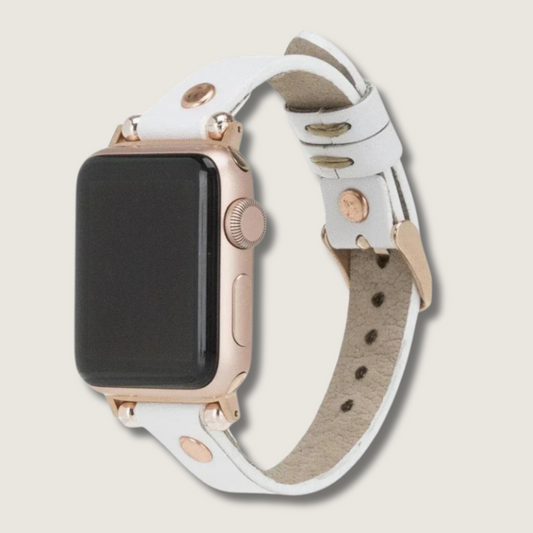 Apple Watch White Leather Strap - Detroit