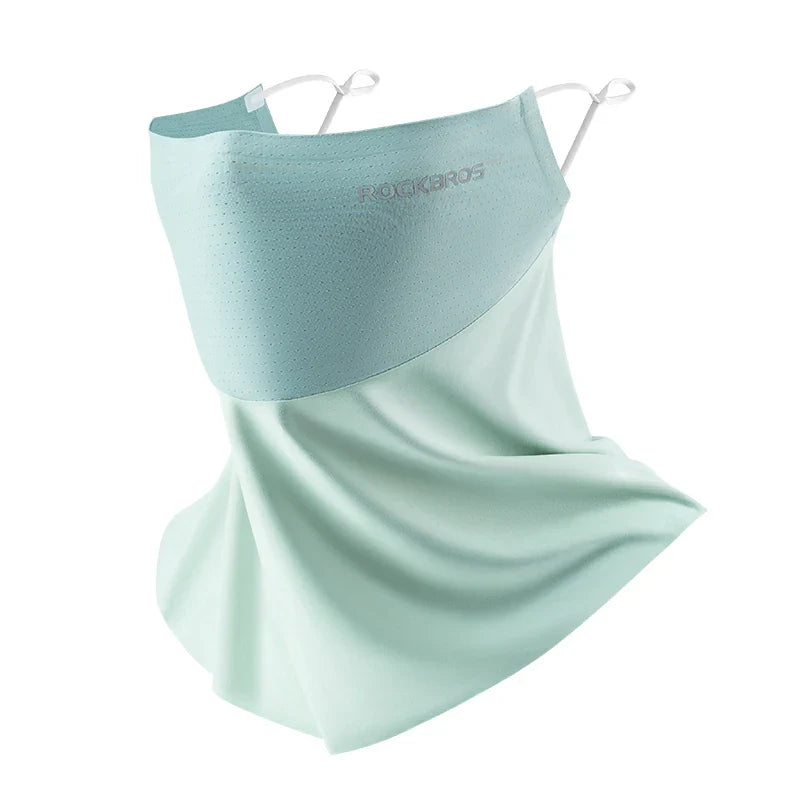 ROCKBROS Cooling Neck Gaiter with Ear Loops – UV Protection for Cycling