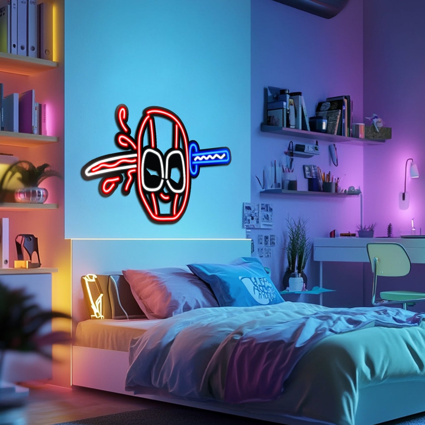 Deadpool Metal Neon Wall Art- LN0079