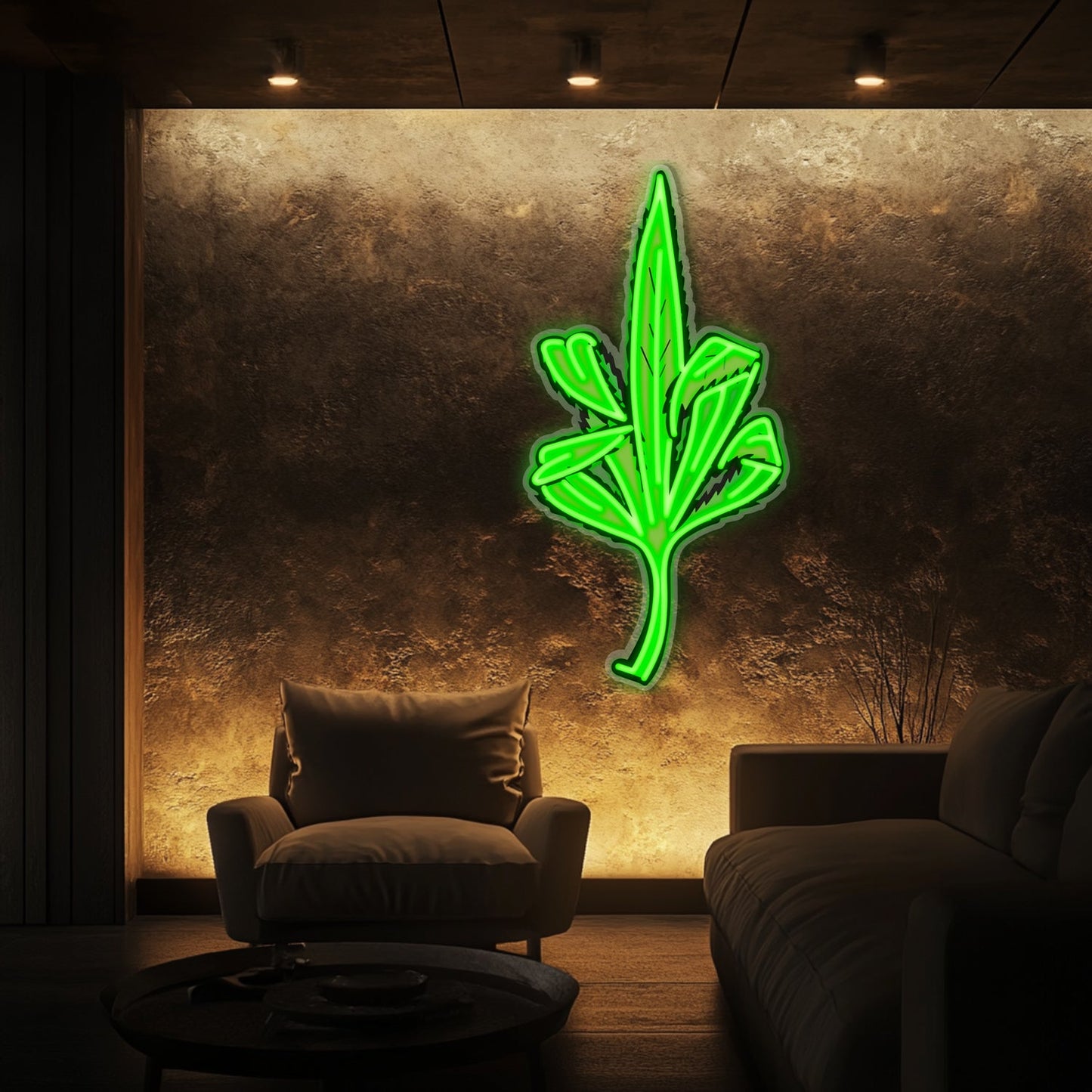 UV Printed Marijuana Neon Wall Art- LV0001
