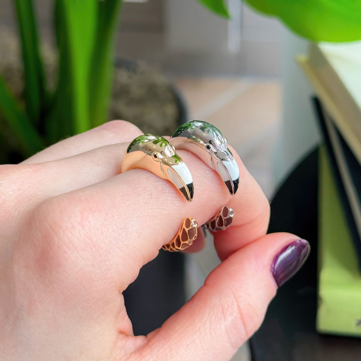 Sterling Silver Designer Flamingo Ring