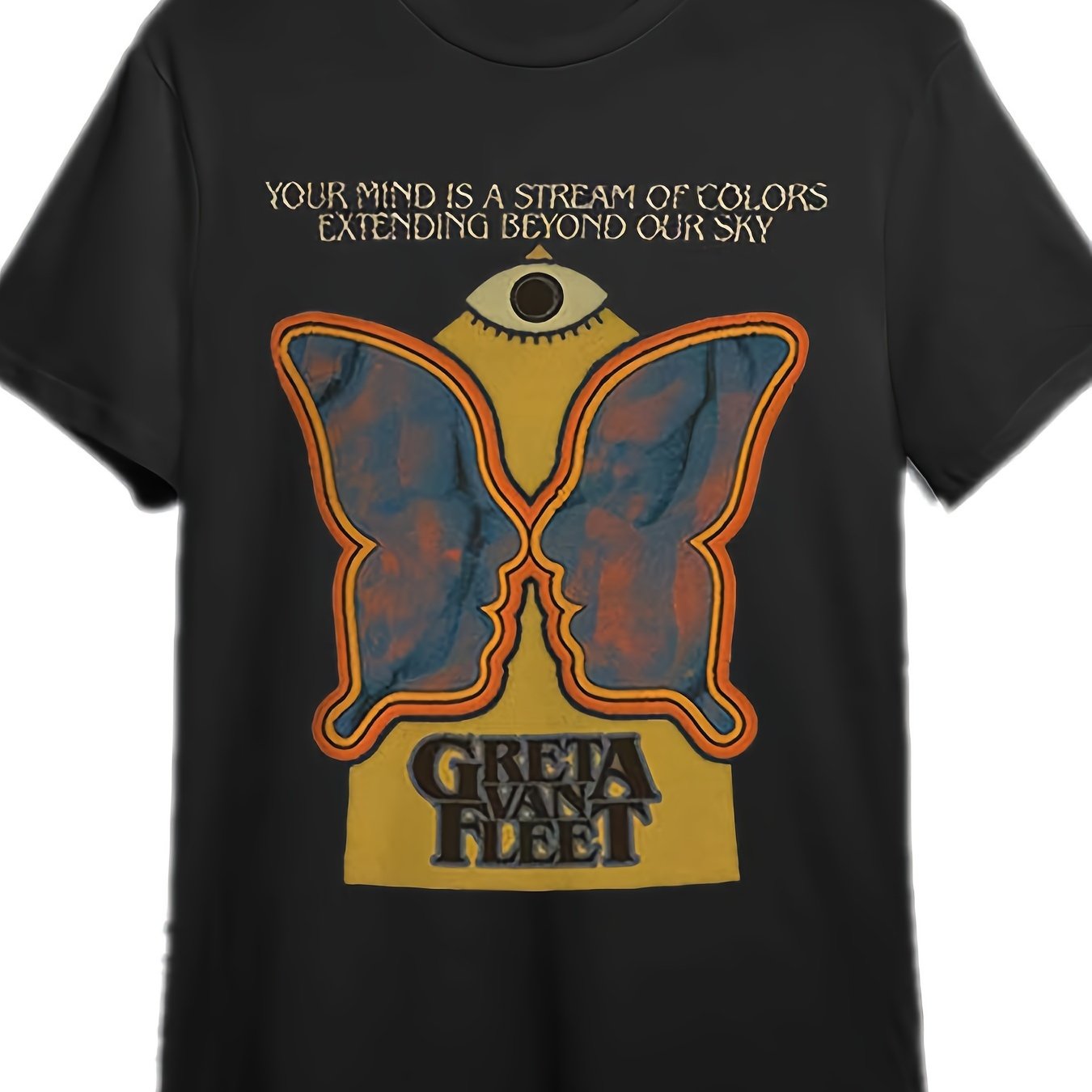 Men's Greta Van Fleet "Light My Love" Graphic T-Shirt – Short Sleeve Black Music Fan Tee - Premium T-Shirt from Lizard Vigilante - Just $23.88! Shop now at Lizard Vigilante