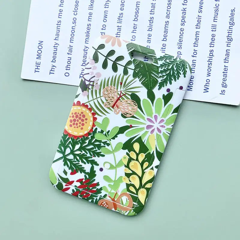 Green Plant Series Simple Fashion Lanyard Card Cover