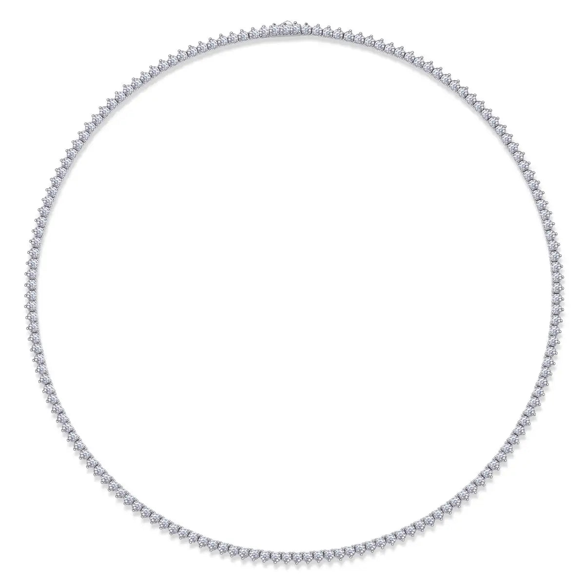 Solitude Luxury Fashion Set Mosan Diamond S925 Silver Necklace Rivaling Natural Diamonds