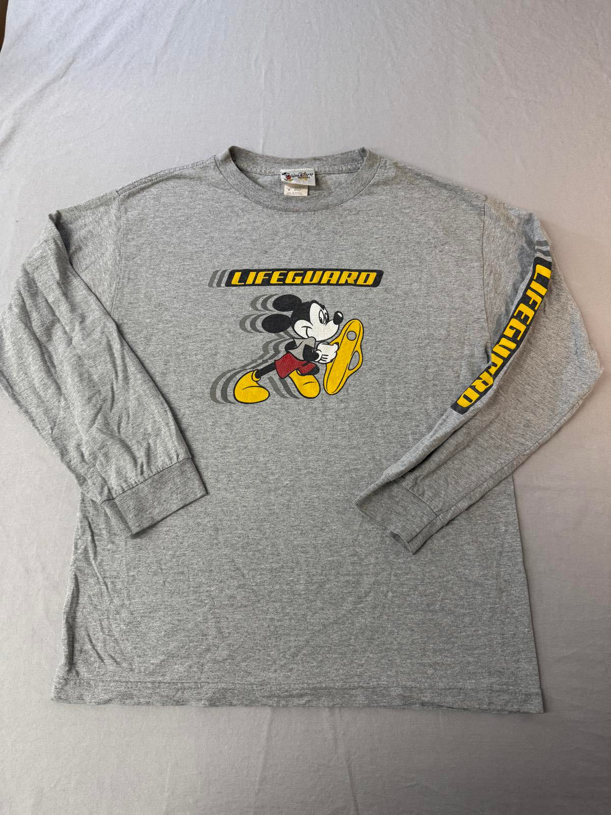 Y2K Disney Mickey Mouse Lifeguard Long Sleeve Tee - M