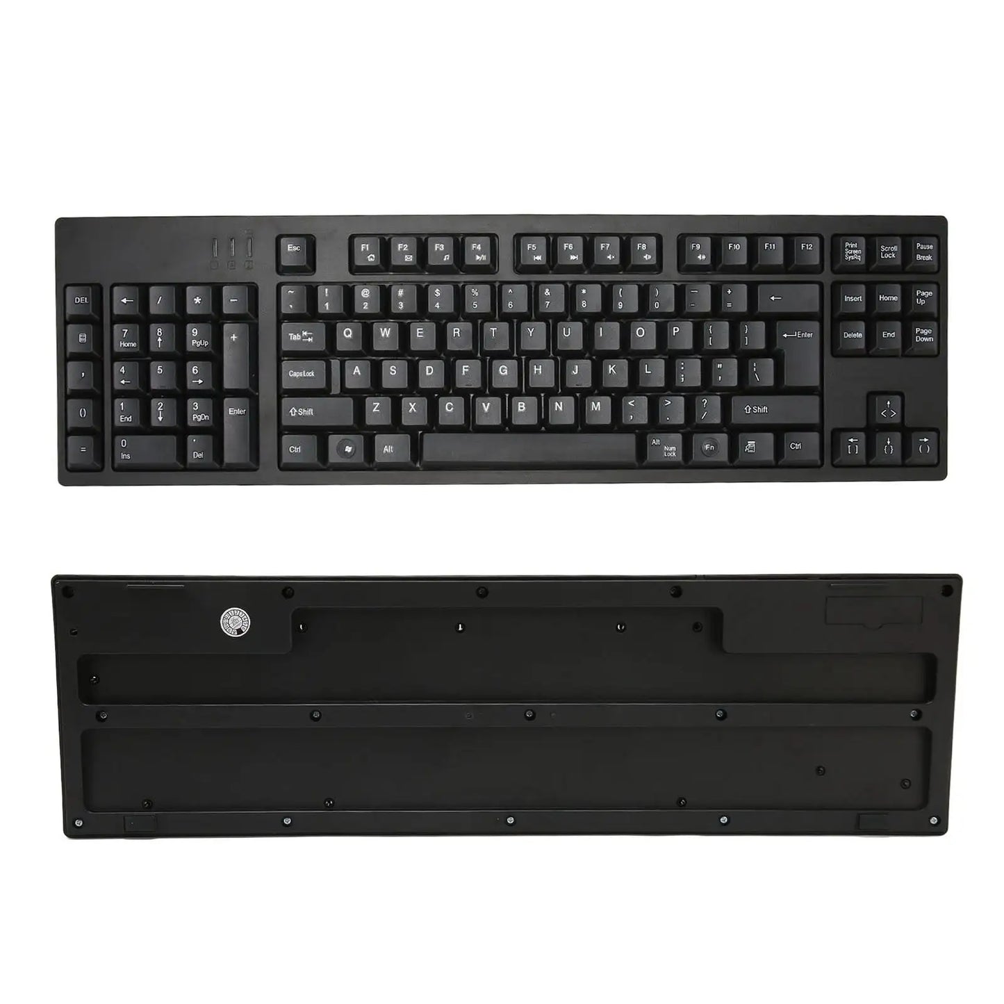 Left Handed Keyboard 109 Keys Micro USB Ergonomic Layout Plug and Play Office Keyboard for Business Accounting Designer