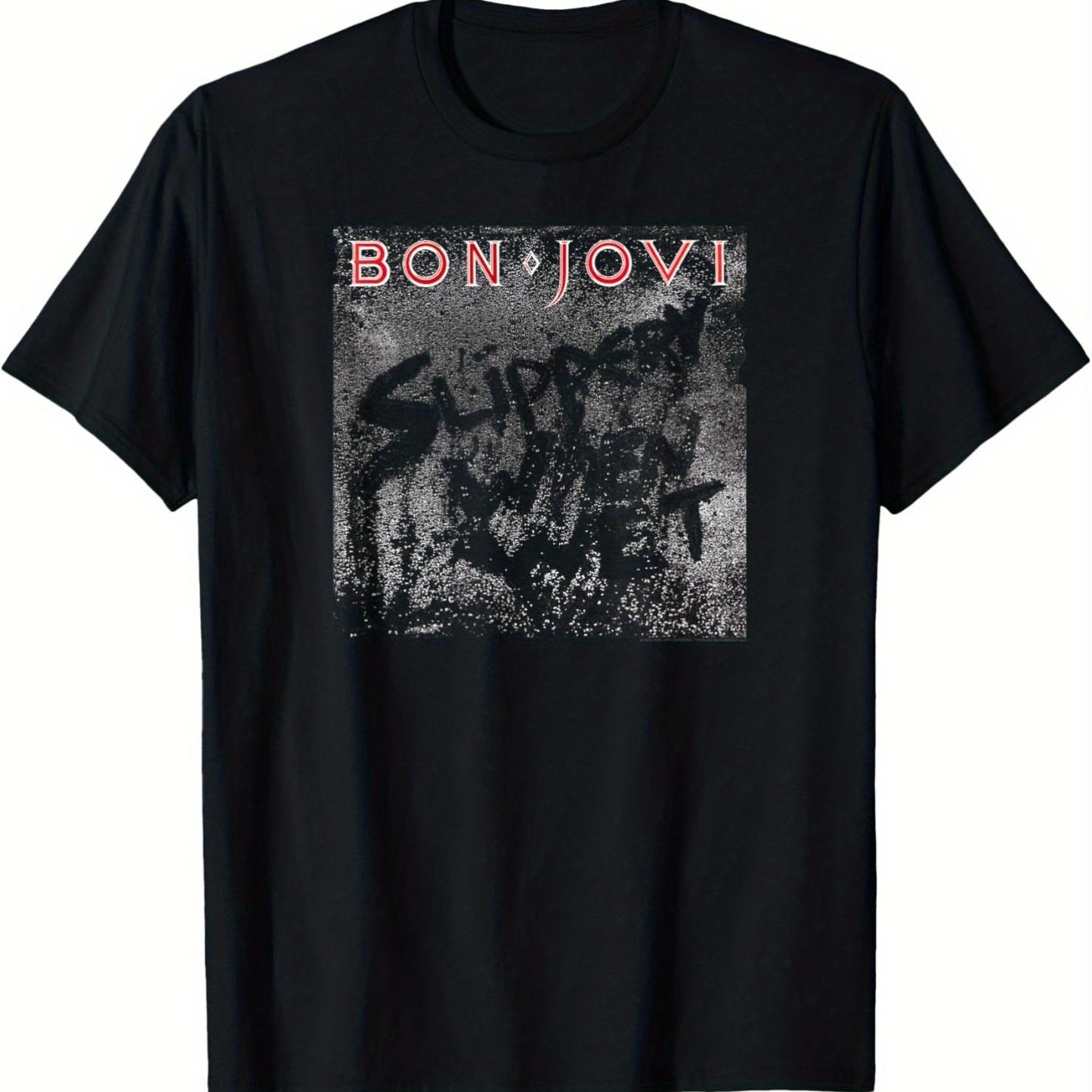 Bon Jovi Slippery Cover T-Shirt - Premium  from Lizard Vigilante - Just $24.99! Shop now at Lizard Vigilante