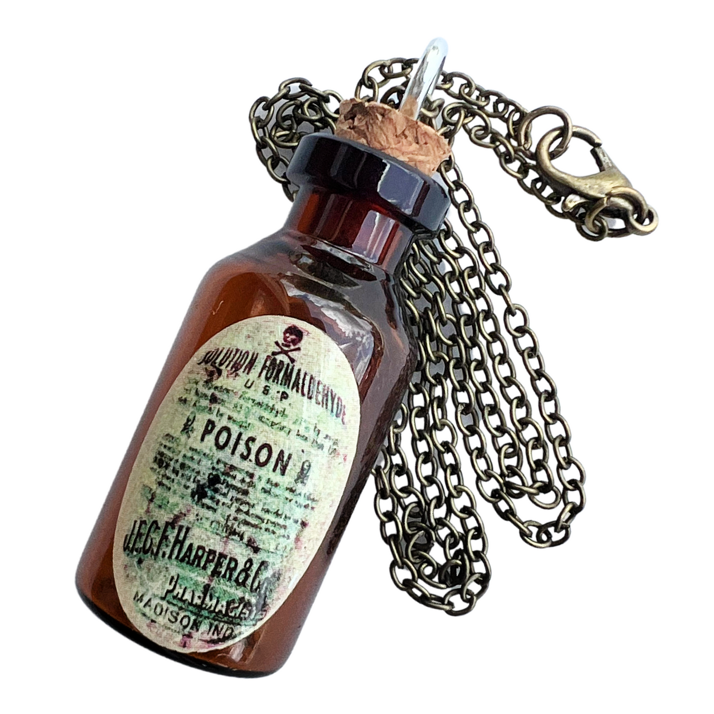 Gothic Lolita apothecary potion glass necklace