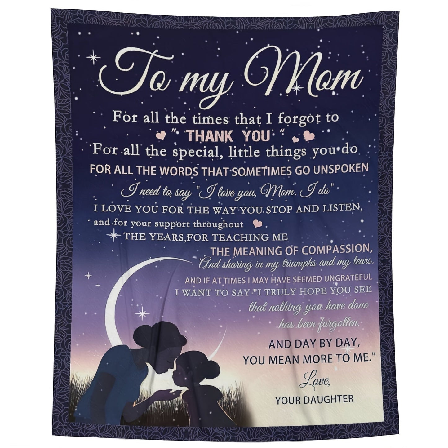 Cozy Blanket Gift - Soft, Funny, and Heartwarming Birthday Present for Mom, Daughter's Thoughtful Mother's Day, Christmas, and Birthday Gift Idea for Mothers