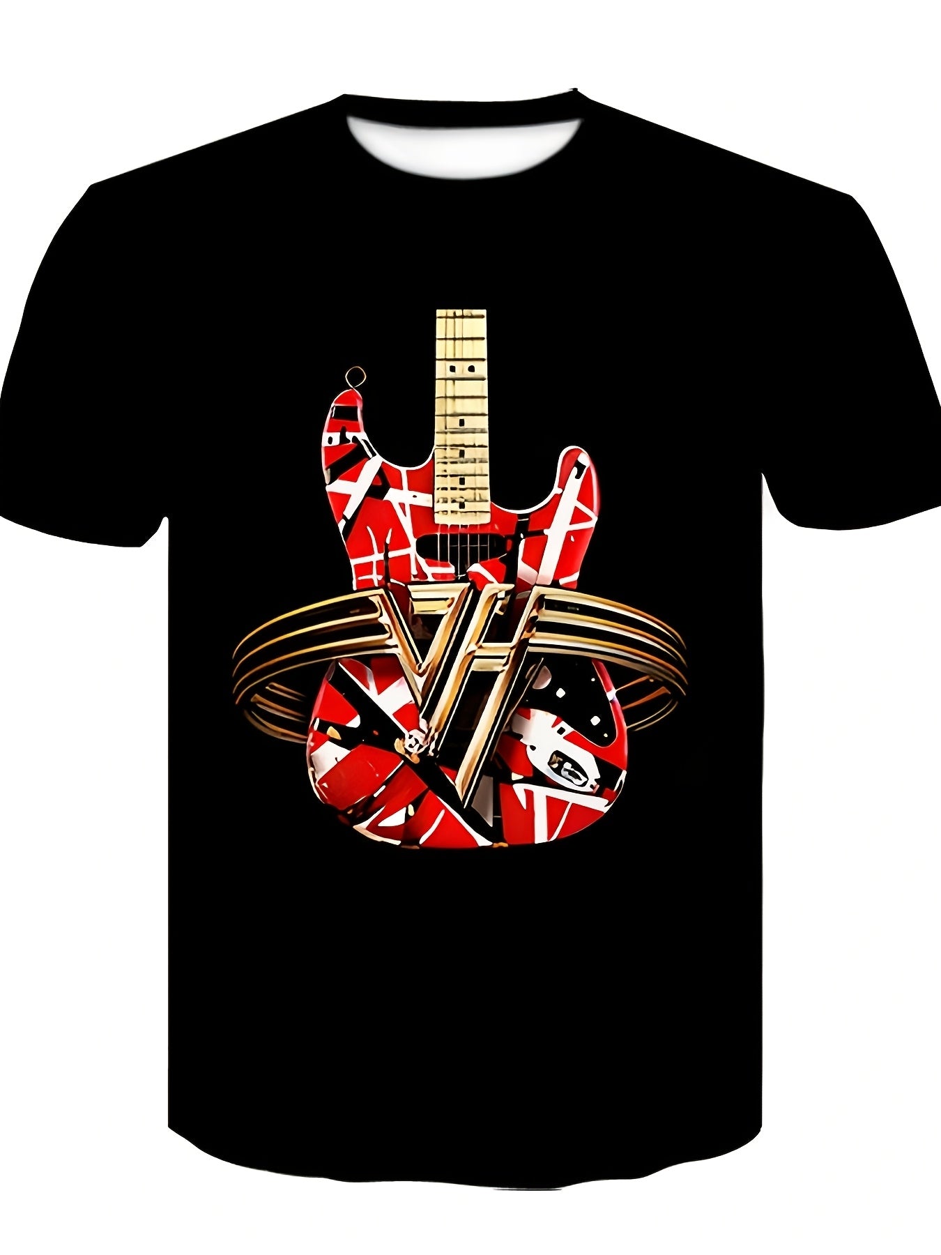 Van Halen Guitar Men’s T-Shirt – Perfect for Rock Fans & Vintage Style Enthusiasts - Premium T-shirt from Lizard Vigilante - Just $18.99! Shop now at Lizard Vigilante