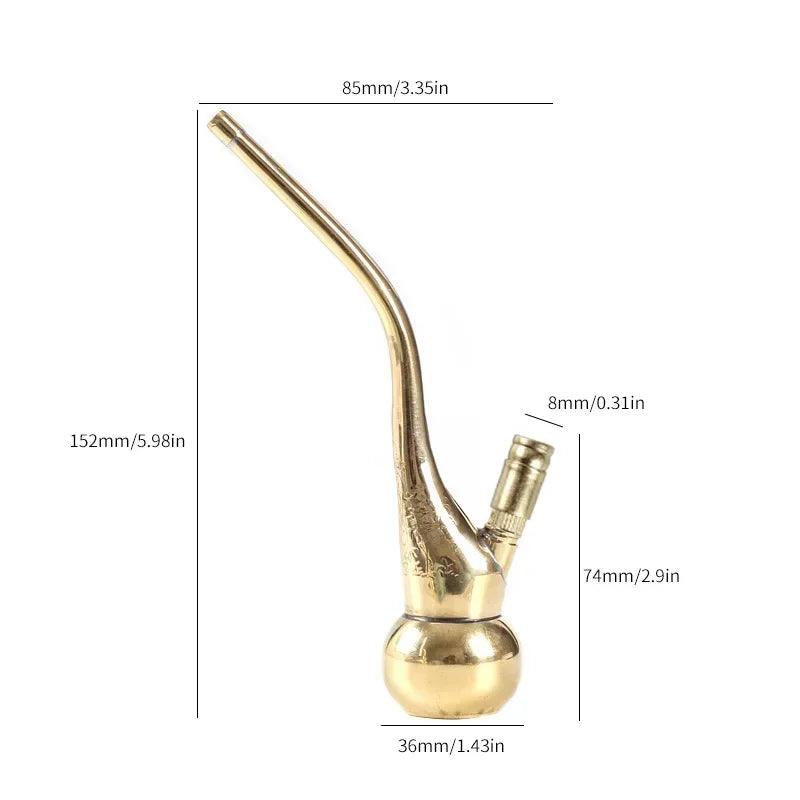 1Pcs Held 2-purpose Mini Hookah Brass Portable Tobacco Shisha Water Pipes for Smoking Cigarette Accessories - Premium  from Lizard Vigilante - Just $16.99! Shop now at Lizard Vigilante