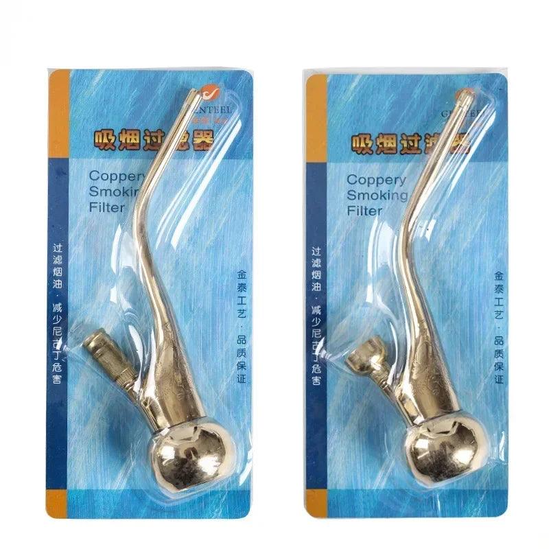 1Pcs Held 2-purpose Mini Hookah Brass Portable Tobacco Shisha Water Pipes for Smoking Cigarette Accessories - Premium  from Lizard Vigilante - Just $16.99! Shop now at Lizard Vigilante