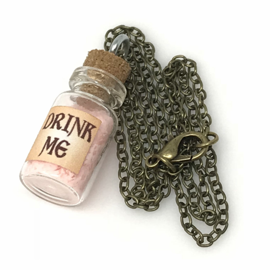 Alice in Wonderland necklace orange glow