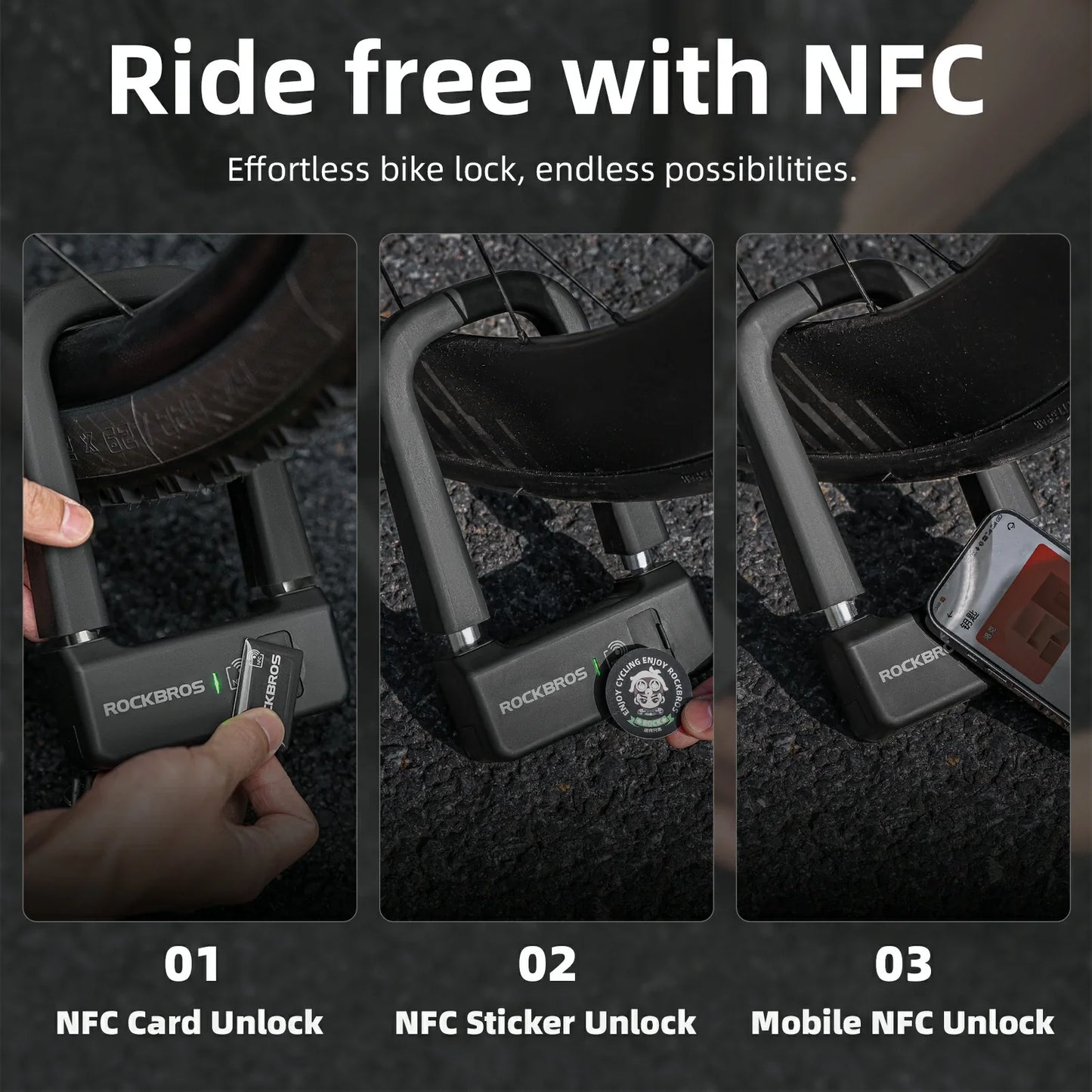 ROCKBROS NFC Smart Bike U Lock