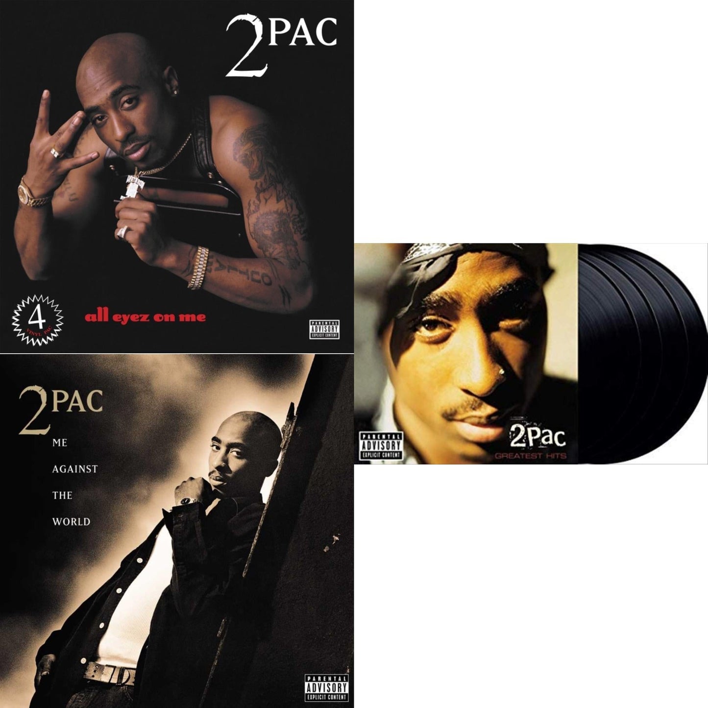 All Eyez On Me (4LP) & Me Against The World (2LP) & Greatest Hits