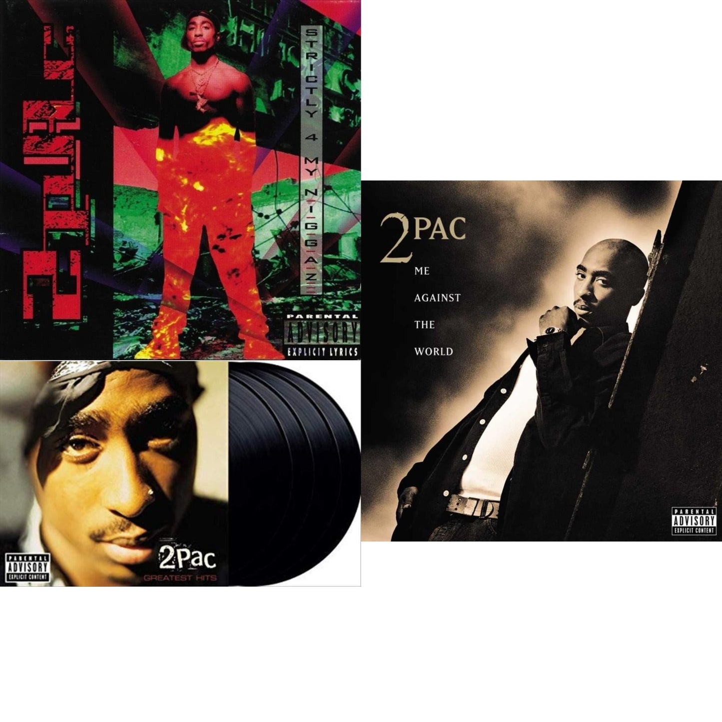 Me Against The World (2LP) & Strictly 4 My N.I.G.G.A.Z. (2 LP) & Greatest Hits