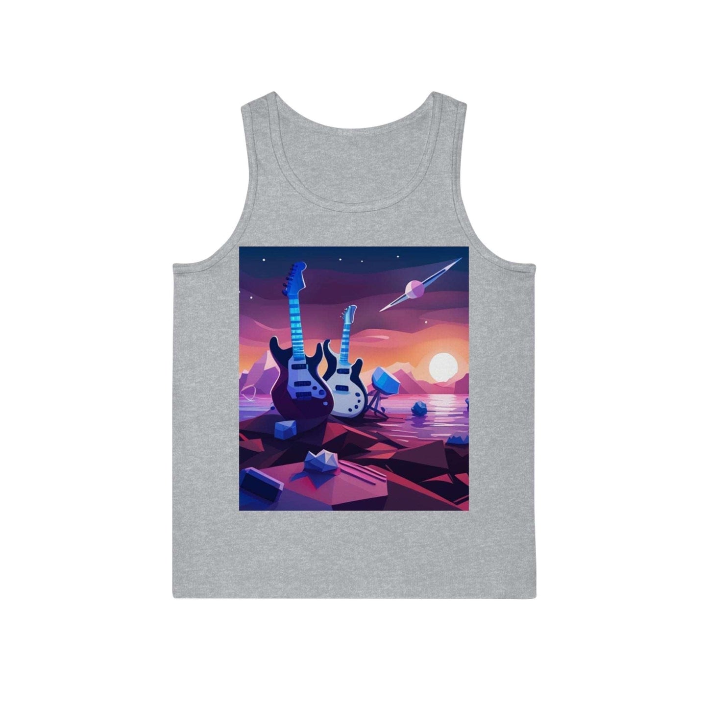 2 Guitars in Space Unisex Softstyle™ Tank Top - Lizard Vigilante