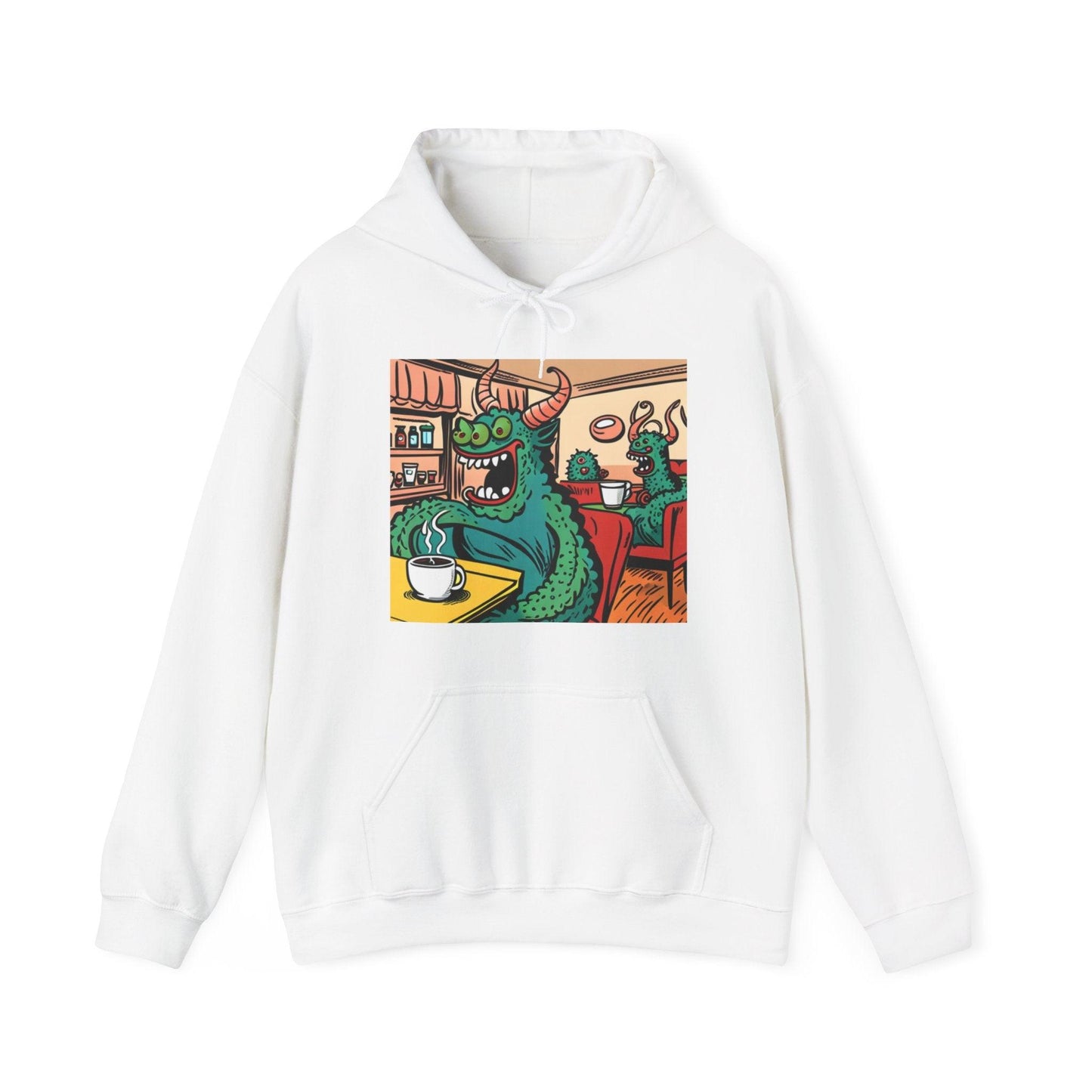 Lizard Vigilante Premium Coffee Monsters Unisex Heavy Blend™ Hooded Sweatshirt - Lizard Vigilante