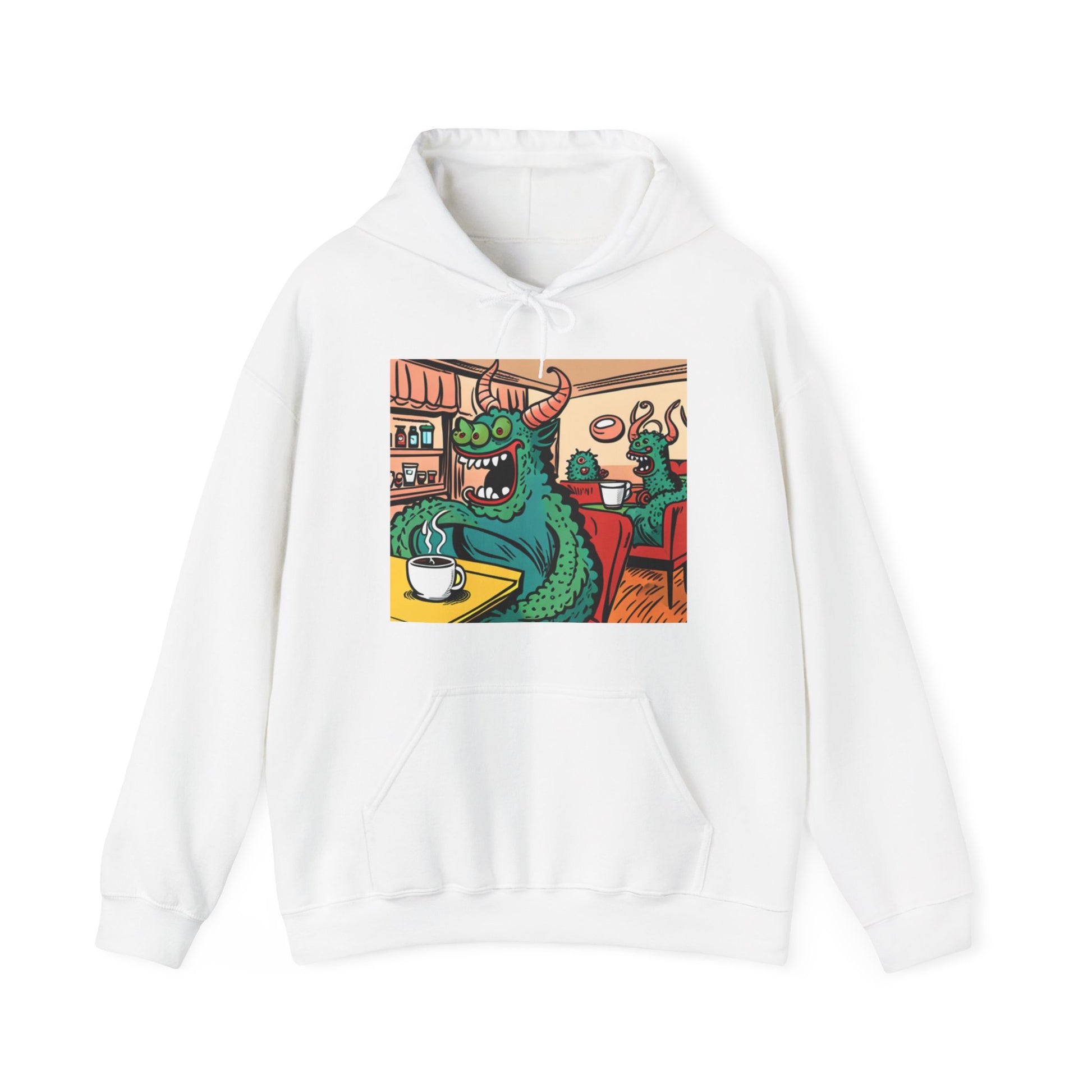 Lizard Vigilante Premium Coffee Monsters Unisex Heavy Blend™ Hooded Sweatshirt - Lizard Vigilante