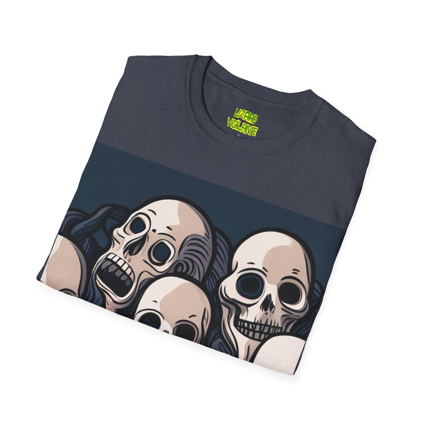 Comic Skulls Unisex Softstyle T-Shirt - Lizard Vigilante