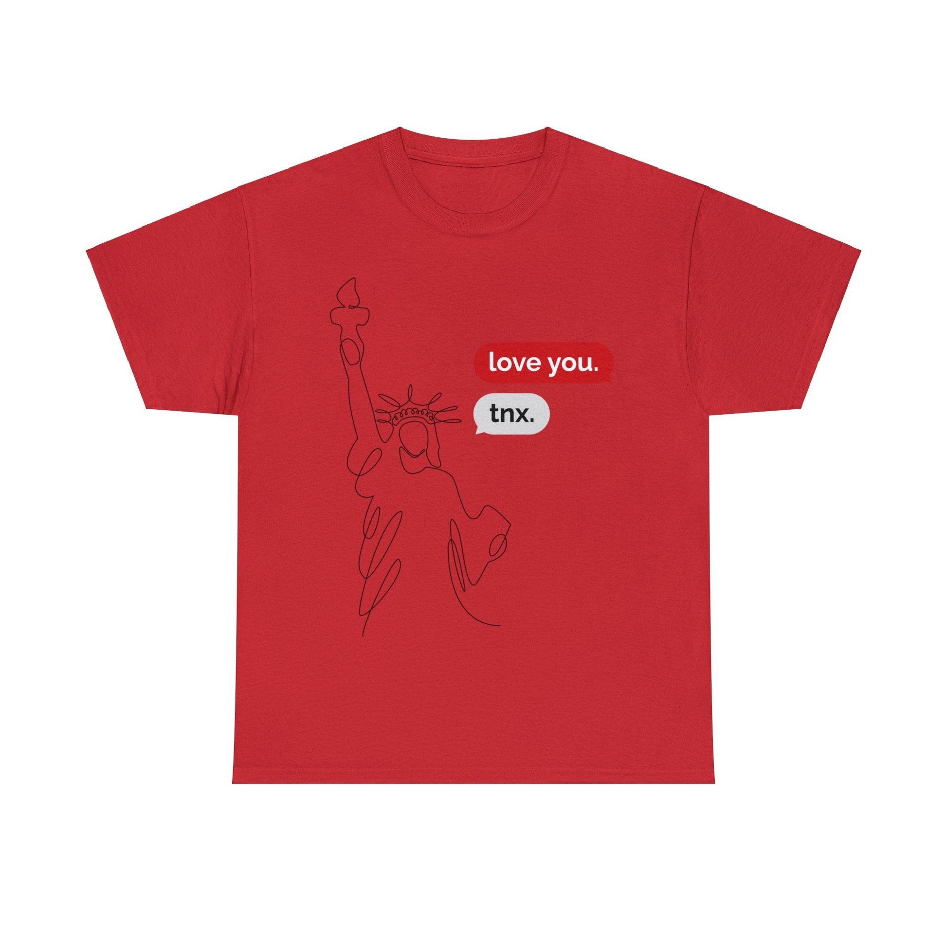 Statue of Liberty Gets a Text Unisex Heavy Cotton Tee - Lizard Vigilante