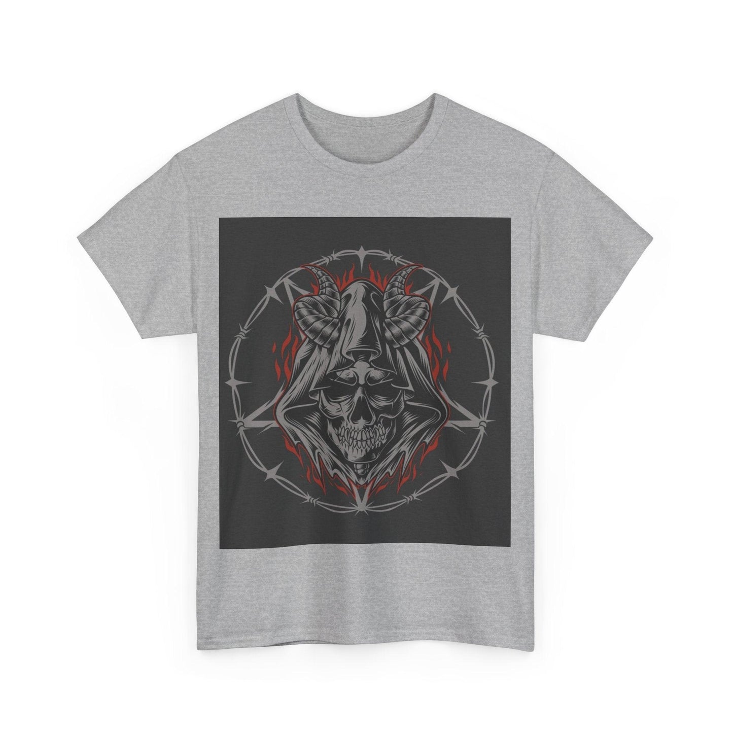 Hooded Skull Unisex Heavy Cotton Tee - Lizard Vigilante