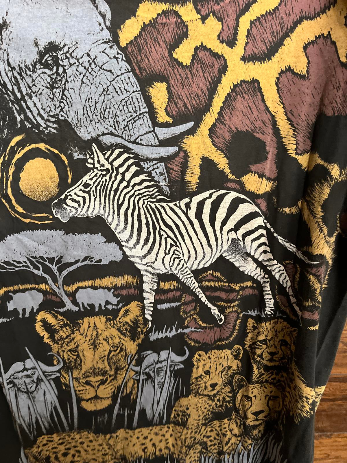 VTG Nature AOP Tee - African Safari Harleyquin T-shirt XL