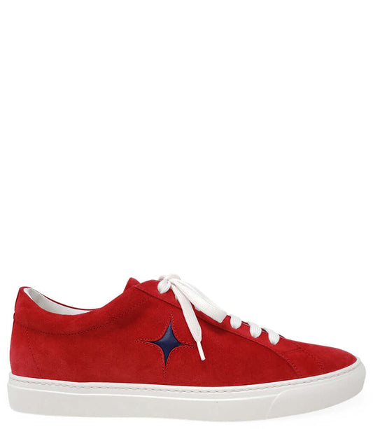 Red Suede Sirius Star Mens Sneaker