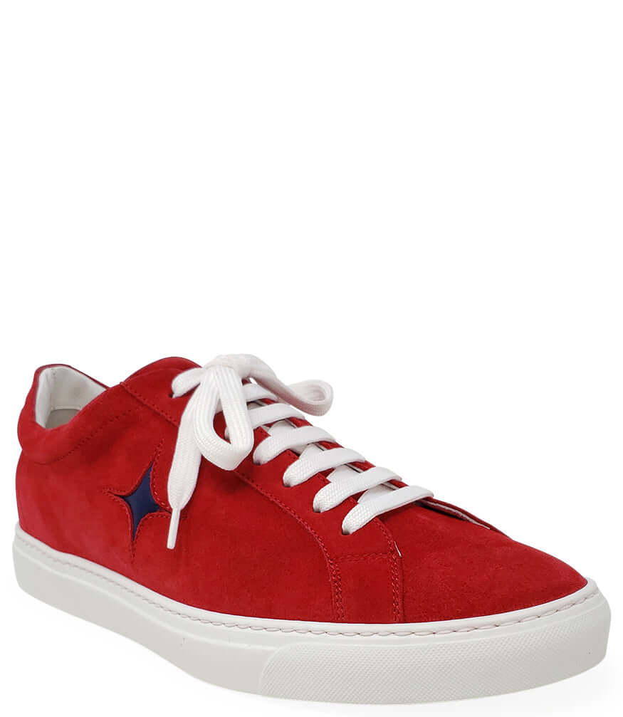 Red Suede Sirius Star Mens Sneaker
