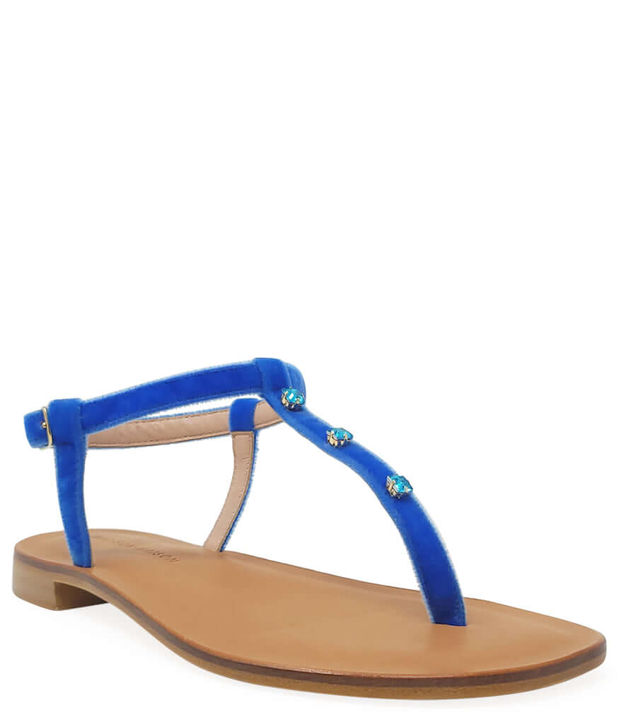 Corn Blue Jeweled Thong