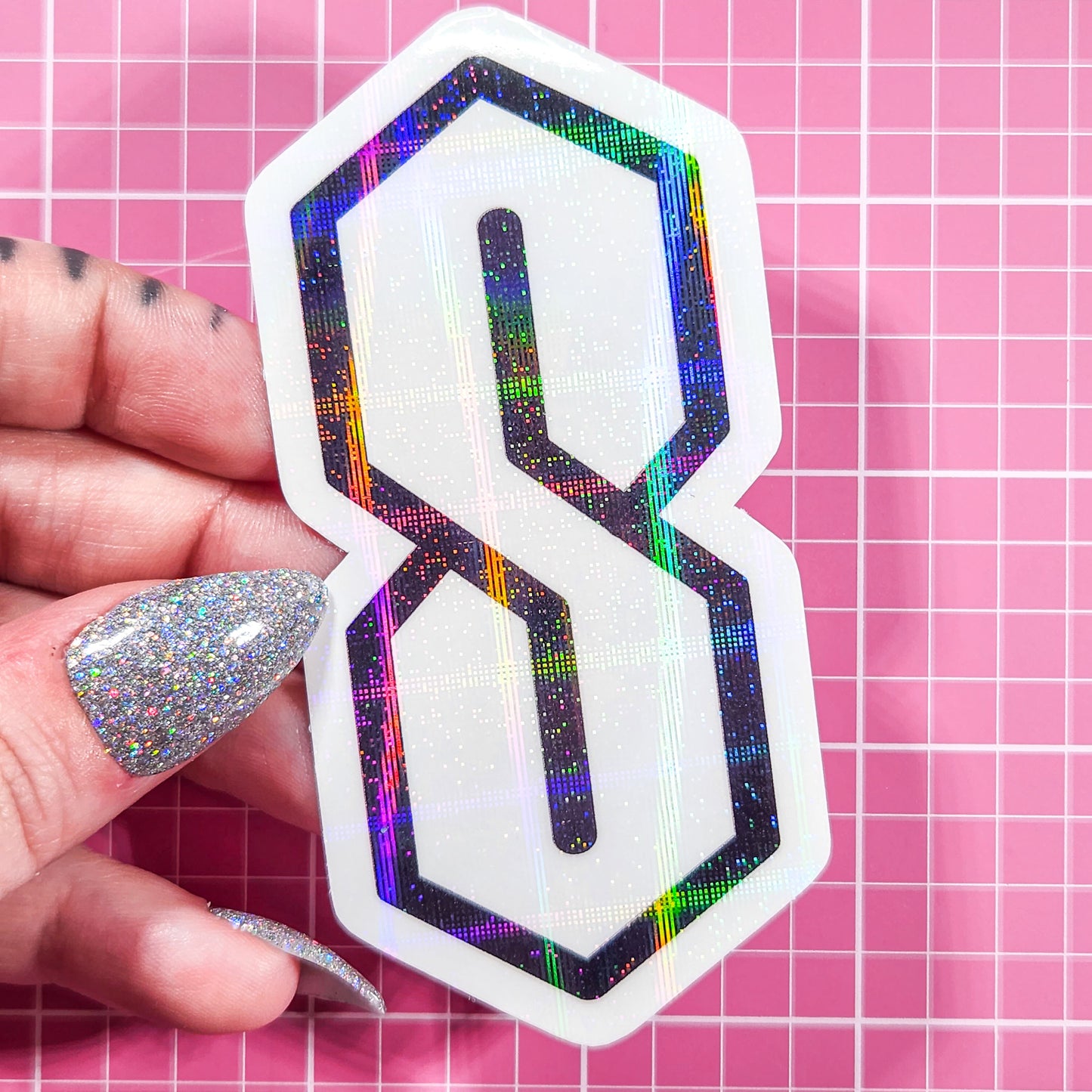 "Cool S" Holographic Vinyl Sticker