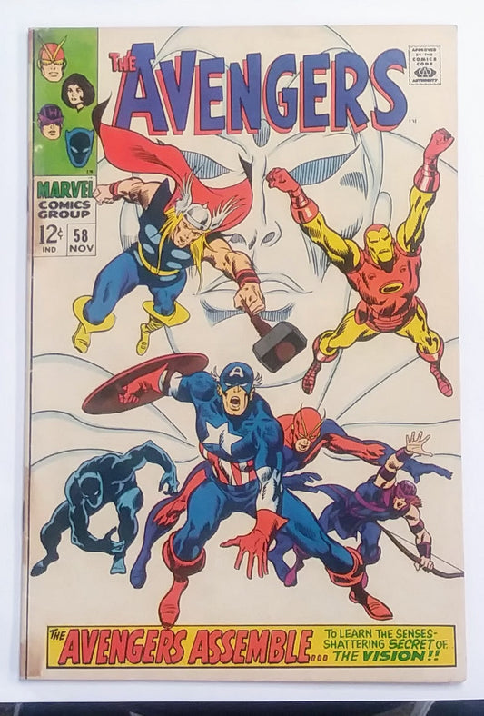 Avengers #058, Marvel Comics (November 1968, GD/VG)
