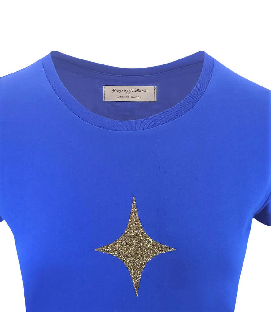 Designing Hollywood  X Madison Maison™ Cotton Mid Blue Star Lady  T Shirt