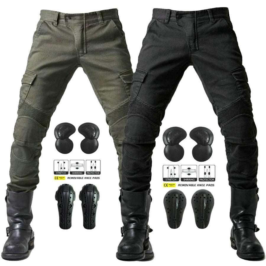 2024 New Motorcycle Black Mens Jeans Upgrade Extension Protector Detachable Racing Road Rider Four Seasons Casual Fashion Pants - Premium  from Lizard Vigilante - Just $71.99! Shop now at Lizard Vigilante