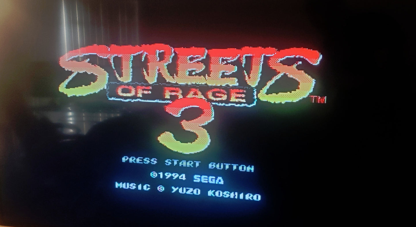 Streets of Rage 3 Sega Genesis Mega Drive Video Game Cartridge