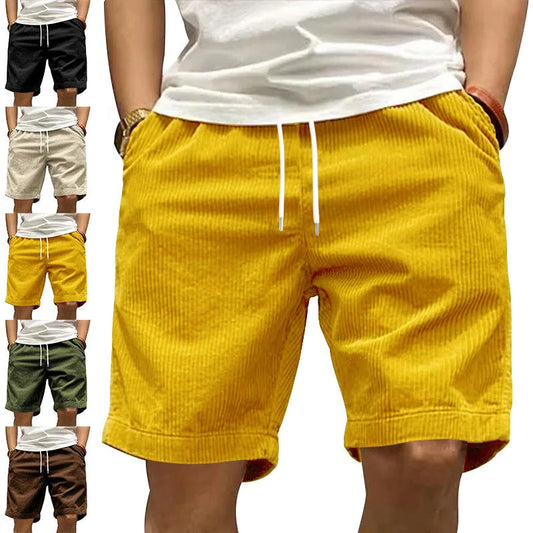 2024 American Heavy Duty Work Shorts Summer I Trendy Retro Corduroy Fashion Brand Men's Casual Shorts - Premium  from Lizard Vigilante - Just $28.99! Shop now at Lizard Vigilante