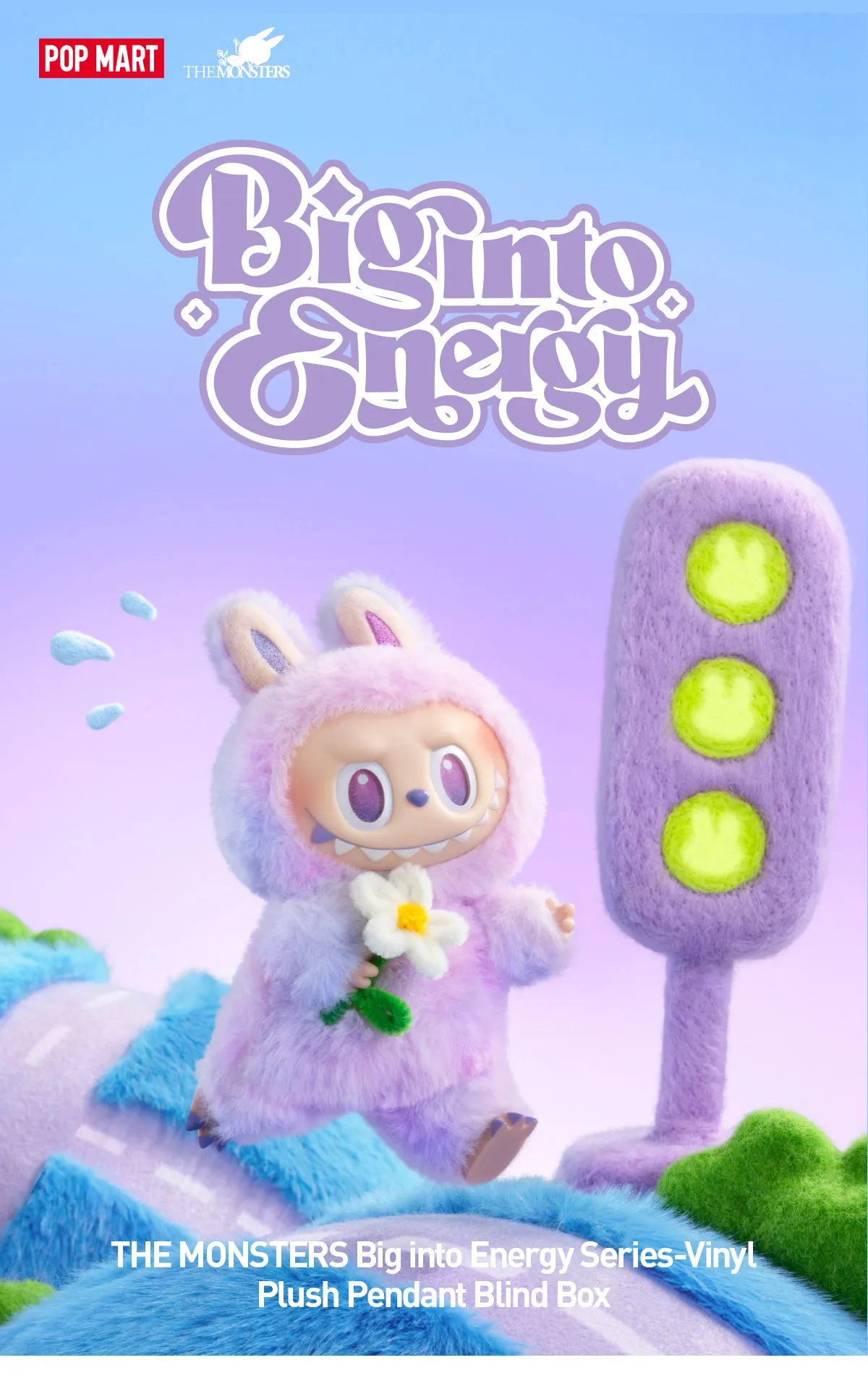 [In Stock] POPMART Big into Energy Series-Vinyl Plush Pendant Blind Box Labubu