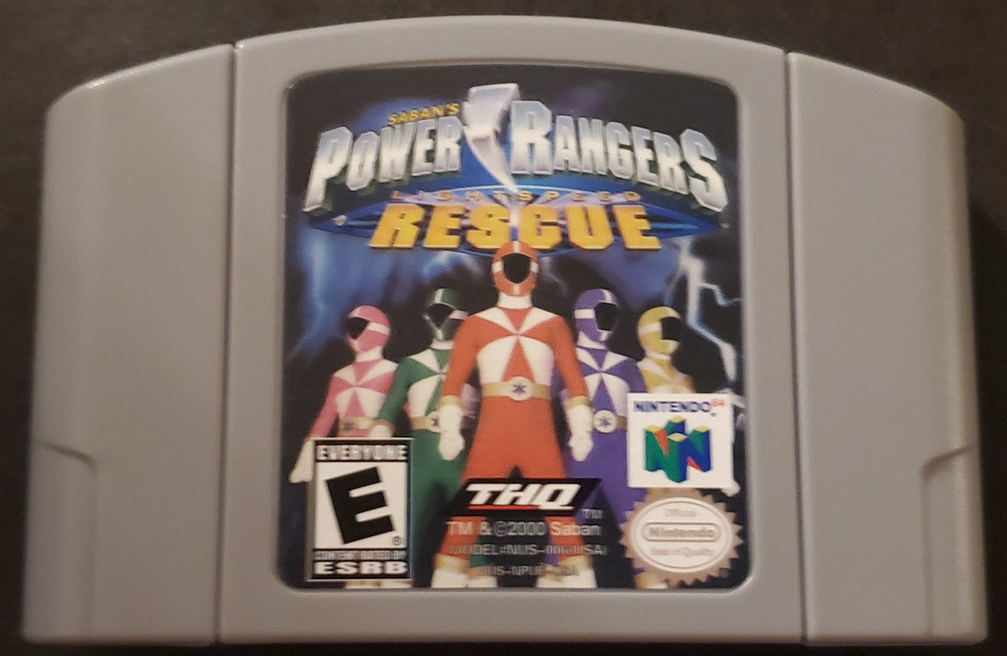 Power Rangers Lightspeed Rescue N64 Nintendo 64 Video Game Cartridge 2000