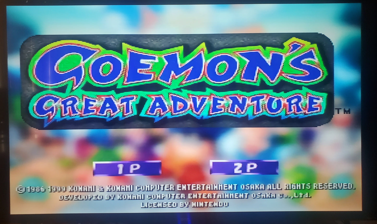 Goemon's Great Adventure N64 Nintendo 64 Video Game Cartridge 1999