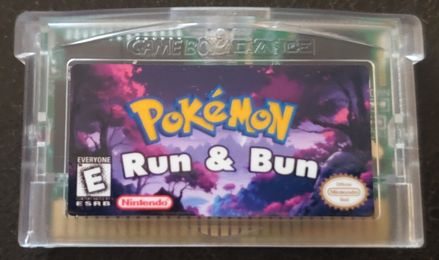 Pokemon Run & Bun GBA ROM Hack Video Game Boy Advance