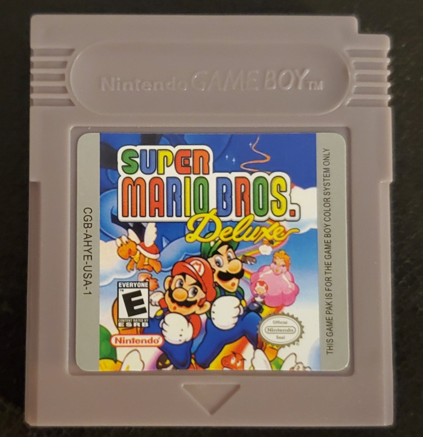 Super Mario Bros Deluxe GBC Video Game Catridge Gameboy Color