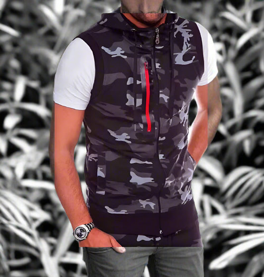 2025 New Men Bodybuilding Tank Tops Sleeveless Hoodies Man Casual Camouflage Hooded Vest Male Camo Clothing Tank top﻿ M-4XL﻿ - Premium  from Lizard Vigilante - Just $23.99! Shop now at Lizard Vigilante